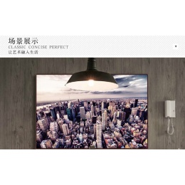 現(xiàn)代建筑裝飾畫辦公室掛畫床頭畫風景畫客廳墻畫書房壁畫橫版大幅