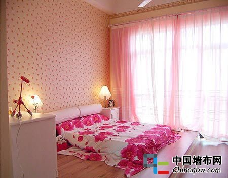 甜美壁紙?jiān)O(shè)計(jì)案例 色彩絢麗的臥室